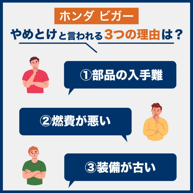 ホンダ ビガー「後悔とやめとけの理由